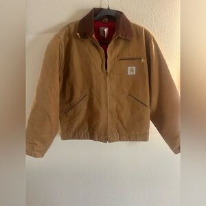 Vintage Carhartt Jacket 6QLJ Detroit Canvas Red Quilt USA Men's Size 42 (L)